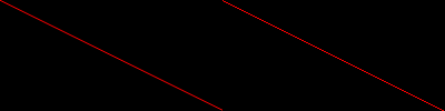 Affichage de l'exemple : Une comparaison de 2 lignes, dont une avec un anti-aliasing