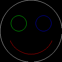 Affichage de l'exemple : Desinne un cercle avec imagearc()
