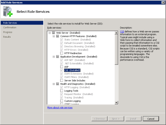 Activation du support FastCGI sous Windows Server 2008 et Windows Server 2008 R2